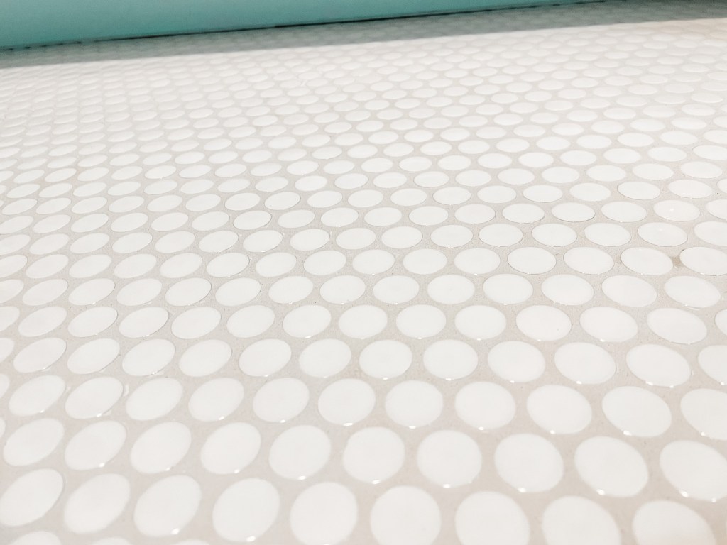 white penny tile