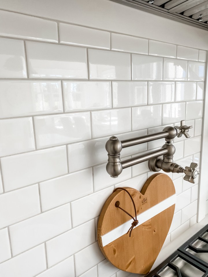 white subway tile backsplash