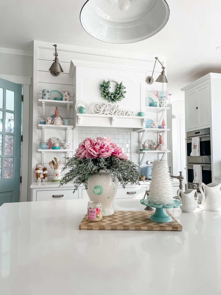 pink winter floral arrangement