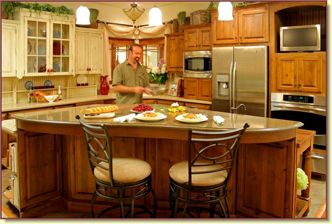 Galen Shelly in one of his custom built kitchens