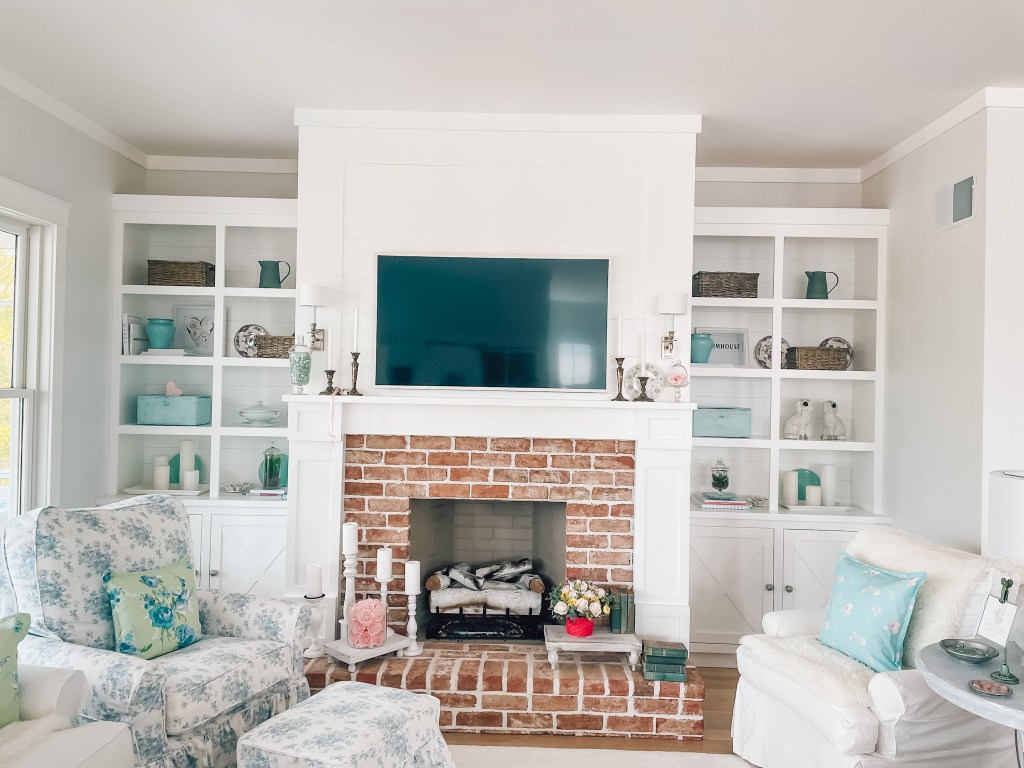 shiplap above the fireplace