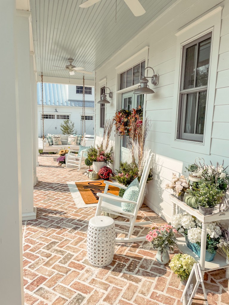 Fall front porch decor