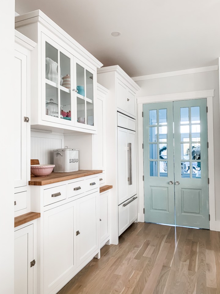 kichen hutch and bue foyer doors
