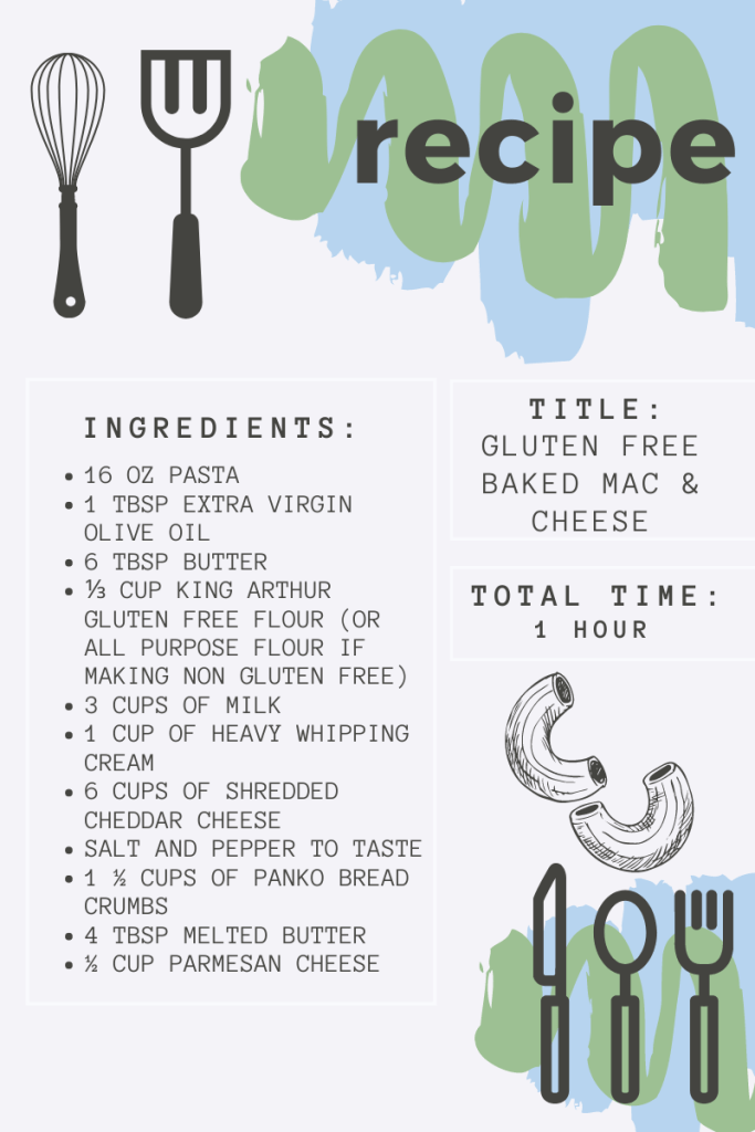 Recipe Card Gluten Free Baked Mac & Cheese