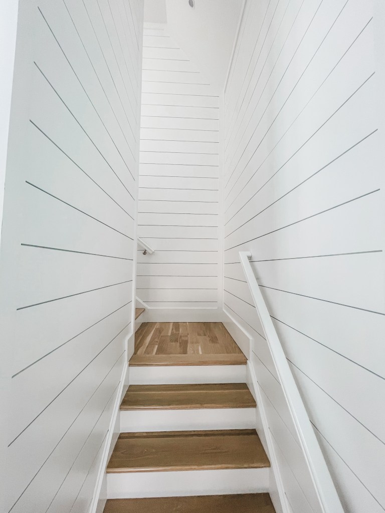 shiplap in a stairway