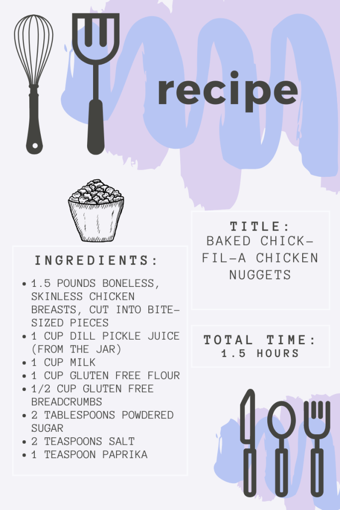 Recipe Card-Baked Chick-Fil-A Chicken Nuggets