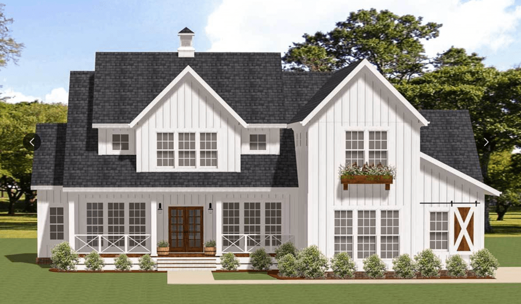 House Plan 46359LA Modern Farmhouse Plan with Ample Outdoor Living Space