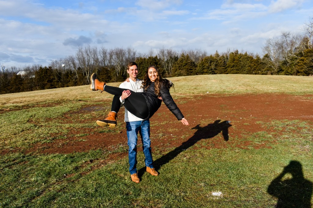 Cheyenne and Kyle on their land