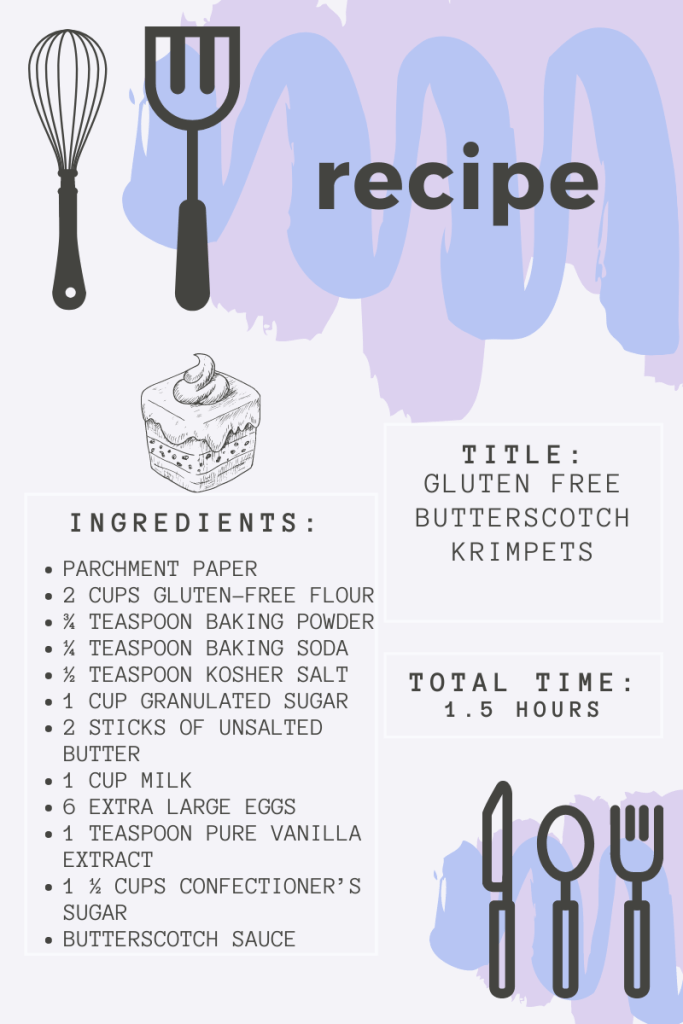 Gluten Free Butterscotch Krimpets recipe card