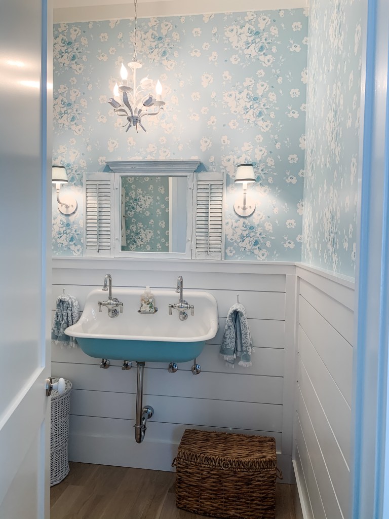 blue powder room