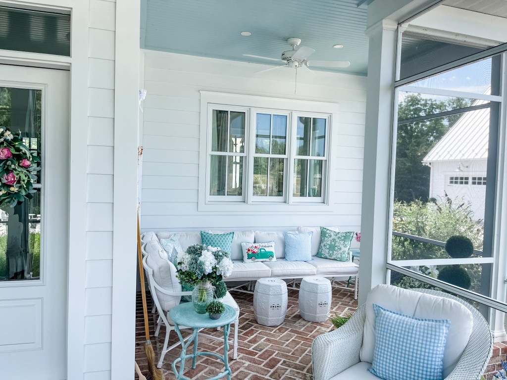 back porch seating area