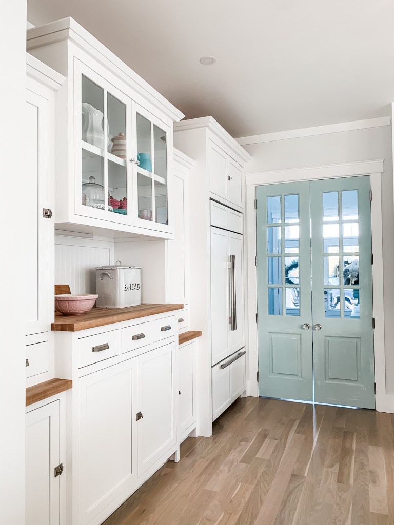 kichen hutch and bue foyer doors
